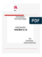 Honda Motor Co. LTD.: Industry Cases Study