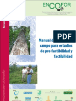 Manual trabajo de campo estudios pre-factibilidad y factibilidad