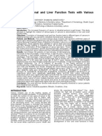 Correlation of Renal and Liver Function Tests With Various Cancer Types 22.6.13