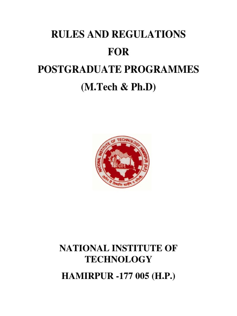 PG Manual New | PDF | Doctor Of Philosophy | Thesis
