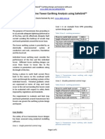 Transmission Line Tower Earthing Analysis Using SafeGrid