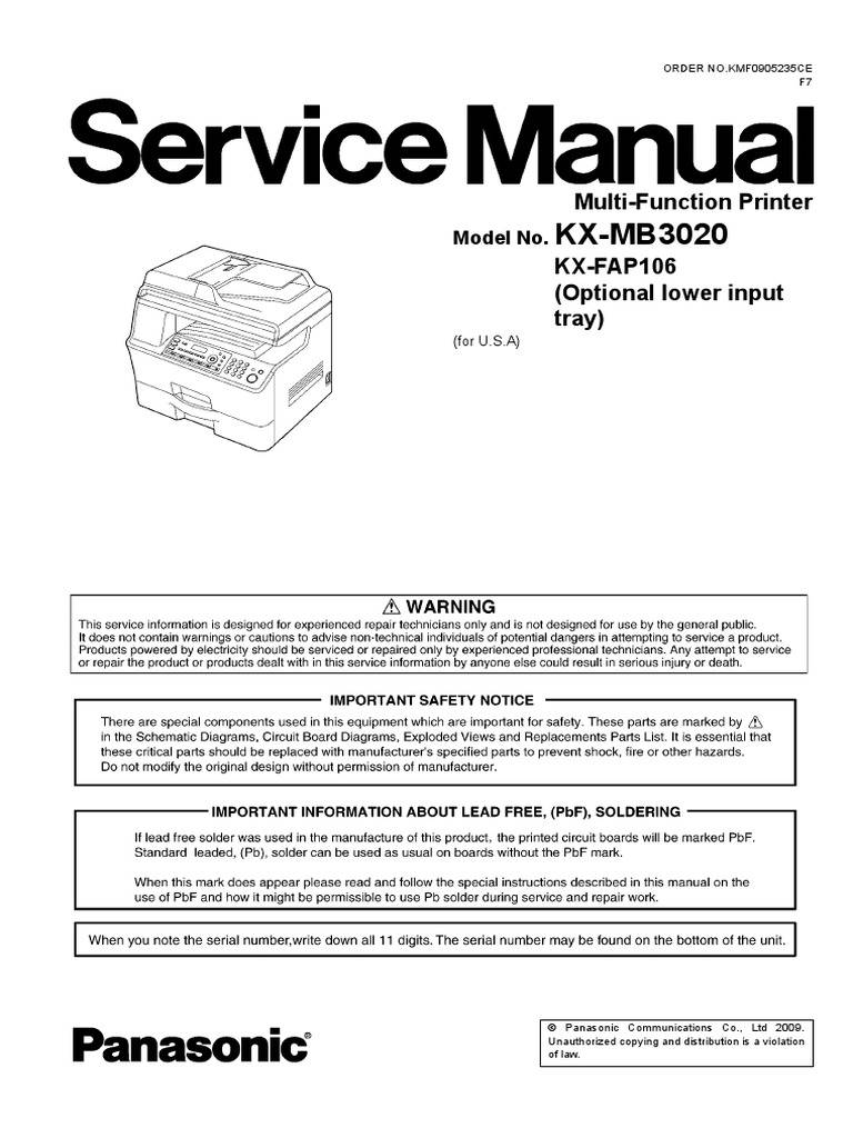 Kz 450 Panasonic Manual Pdf