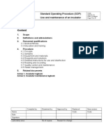 Content: Standard Operating Procedure (SOP) Use and Maintenance of An Incubator