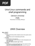 Unix/Linux Commands and Shell Programming: Clemson University Parl