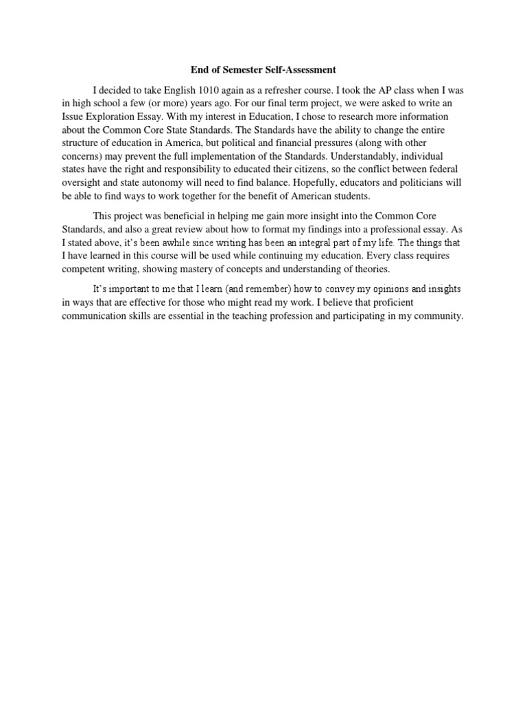 Common Core Standards Exploration Essay | PDF | Common Core State ...