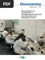 Necessidades de Treinamento e Planejamento Instrucional Uma Experiencia Na Embrapa Cerrados