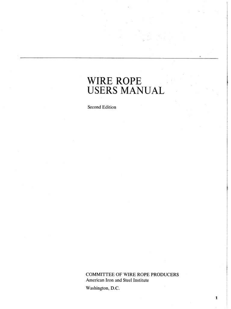 Wire Rope Users Manual PDF Rope Wire