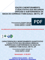 Caracterização e monitoramento dos recursos hídricos da bacia do Itaim-Guaçu