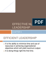 Effective Nursing Leadership