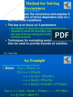 Iteration Method For Solving Reccurences