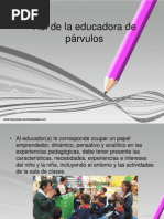 Rol de La Educadora de Parvulos
