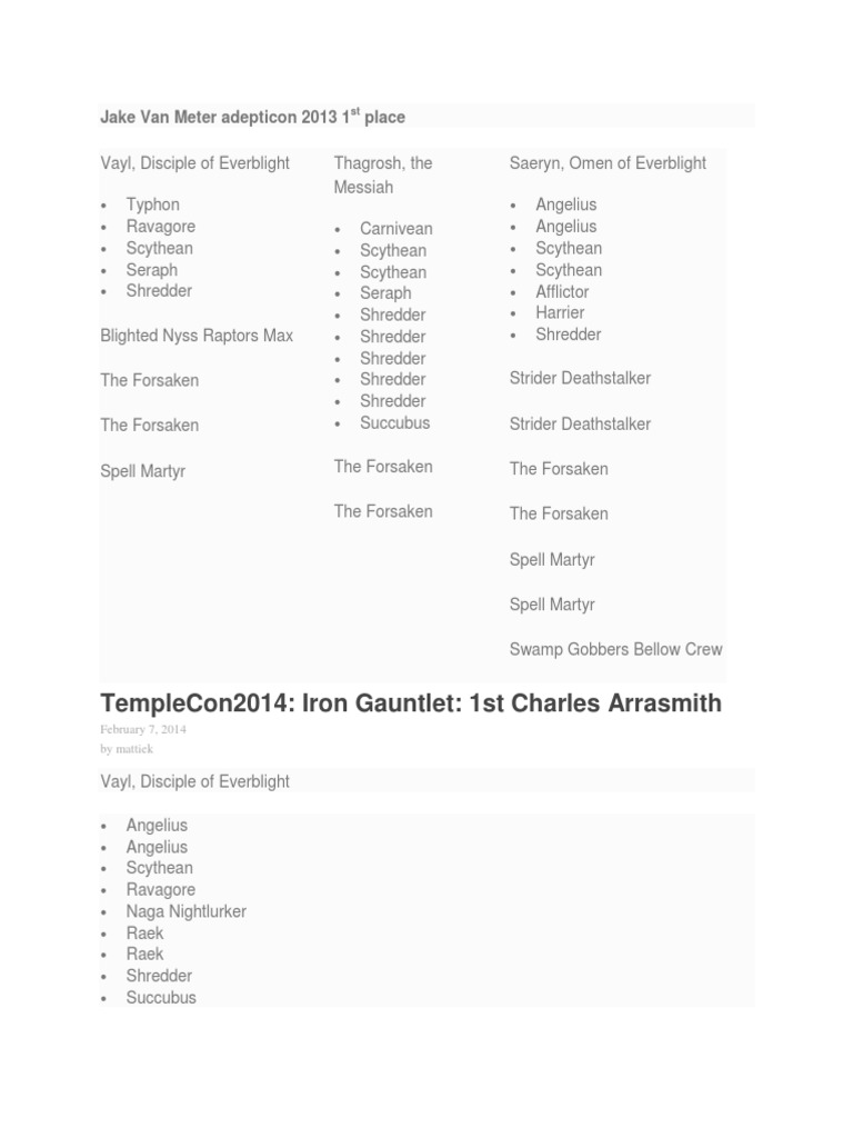 Templecon2014 Iron Gauntlet 1St Charles Arrasmith Jake Van Meter