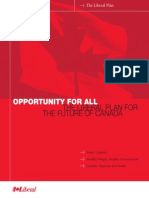 Opportunity For All: The Liberal Plan For The Future of Canada