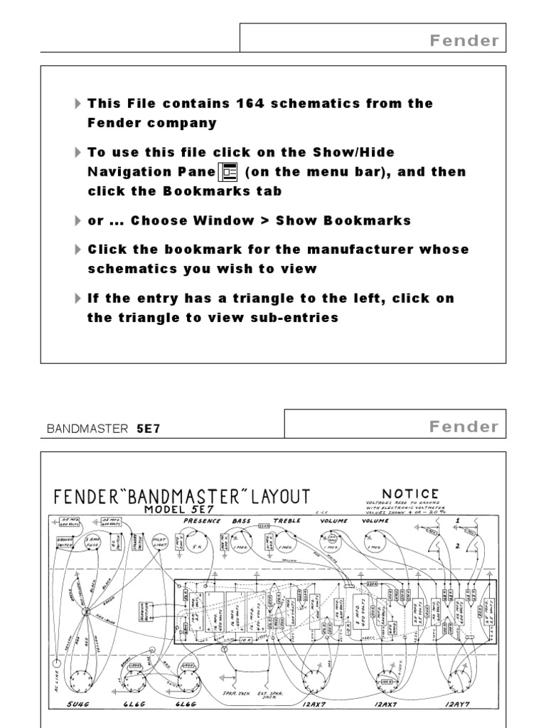 Tube Amplifier Schematics Fender PDF Audio Electronics Analog