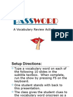 A Vocabulary Review Activity
