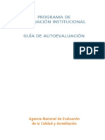 autoevaluación institucional