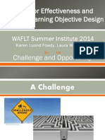 Summer Institute Educator Effectiveness and Student Learning Objective Design 7-30 Final 1
