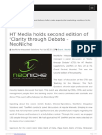 HT Media Holds Second Edition-NeoNiche
