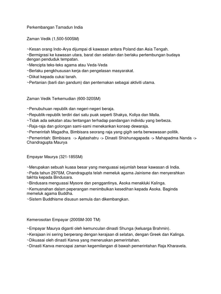 Perkembangan Tamadun India Pdf