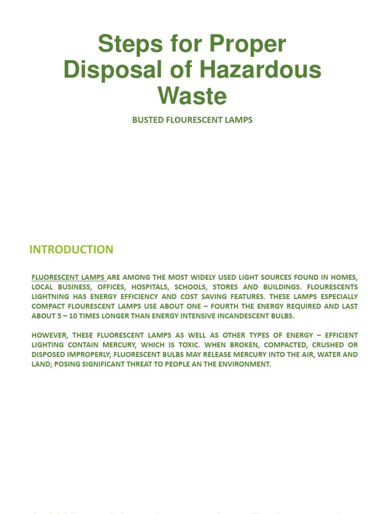 Hazardous Waste Presentation | PDF