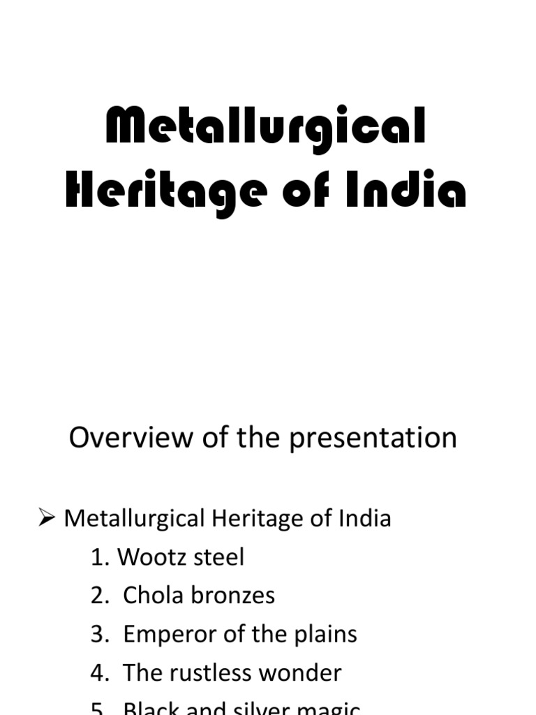 Metallurgical Heritage Of India Pdf Industries Metals