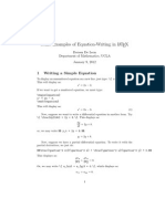 Some Examples of Equation-Writing in L TEX