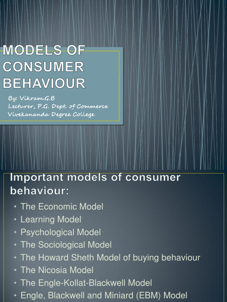 Key Consumer Behavior Models Explained | PDF | Consumer Behaviour ...