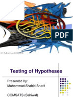 Testing Hypotheses