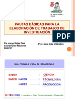 Pautas de Elaboracion de Proyecto de Investigación