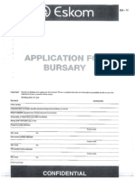 Eskom Bursary Application Form