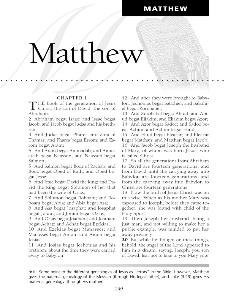 Matthew 11 Some Point To The Different Genealogies of Jesus As