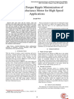 Modeling &torque Ripple Minimization of Switched Reluctance Motor For High Speed Applications