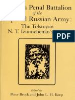 Life in A Penal Battalion of The Imperial Russian Army The Tolstoyan N.T. Iziumchenko's Story