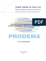 Estudo Da Qualidade Das Águas Do Rio Cachoeira