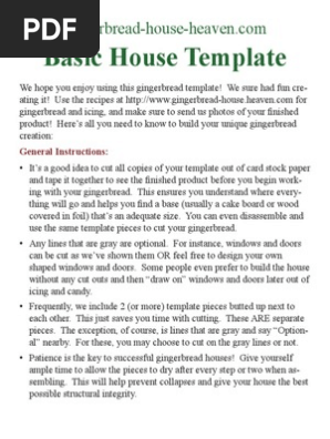 Free Gingerbread House Pattern