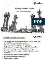 Tray Dividing Wall Columns