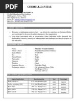 Curriculum Vitae: Pitamber Prasad Sondhiya