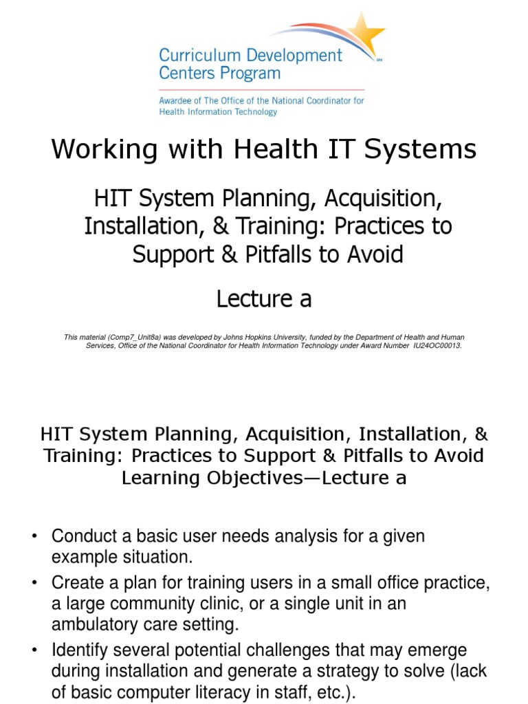 Health IT Systems: Planning & Training Guide | PDF | Health Informatics ...