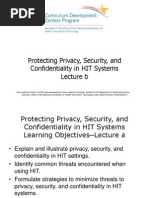 07 - Working With Health IT Systems - Unit 7 - Protecting Privacy, Security, and Confidentiality in HIT Systems - Lecture B