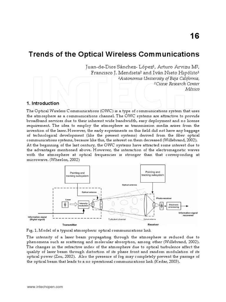 Trends in Optical Wireless Communications An Analysis of the Growth