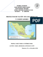 Proyectos de Nación de Los Liberales y Coservadores