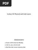 Lecture 10: Physical and Link Layers