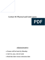 Lecture 10: Physical and Link Layers