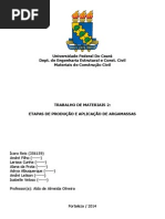 Trabalho 2 - Argamassa