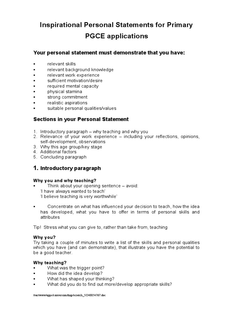 Primary PGCE Advice | PDF | Behavioural Sciences | Cognition