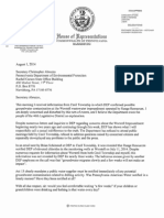 Letter To PA DEP Secretary Abruzzo Regarding Wastewater Contamination Issues at Worstell Wastewater Impoundment