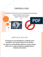 PRÁCTICA # 3 EL BULLYING Y EL CIBER BULLYING Daniel Estiben Rios Escobar 8C