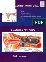 Vía de administración ótica