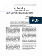 A Guide To Revising PACU Documentation Record