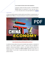 Crescimento na economia da china mostra sinais animadores